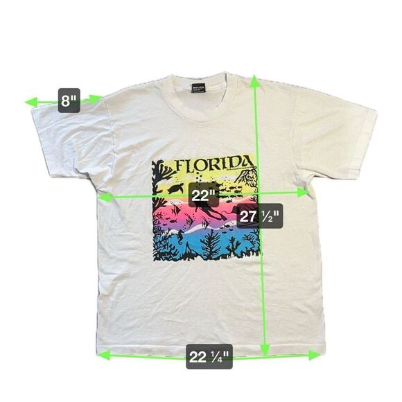 Vintage 80s Screen Stars Florida Tropical Tee - Picture 6 of 8